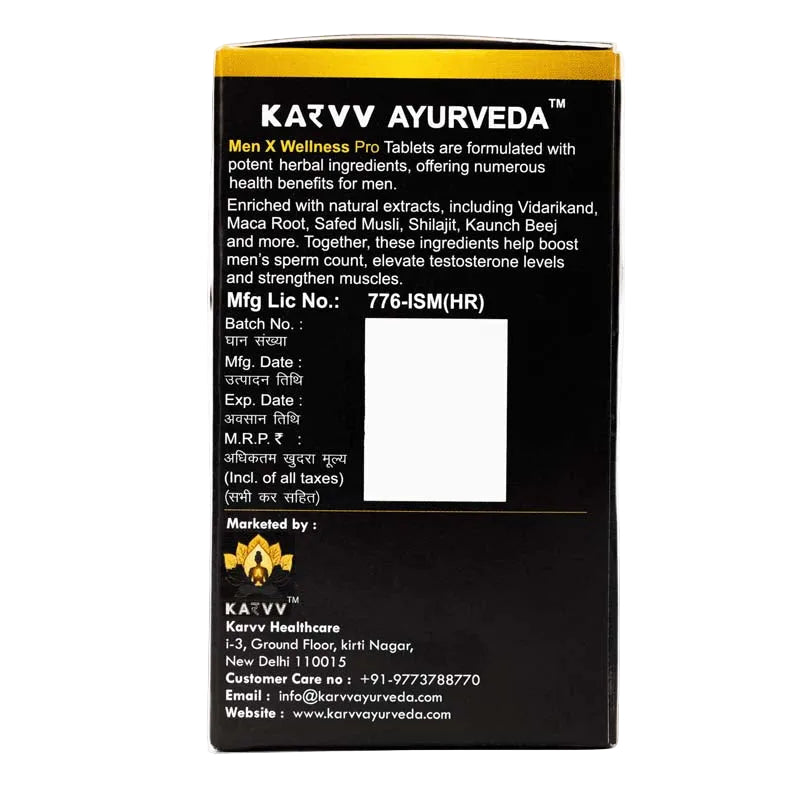 Men X Wellness Pro – Advanced Men’s Strength, Stamina & Vitality Tablets (30 Tablets)